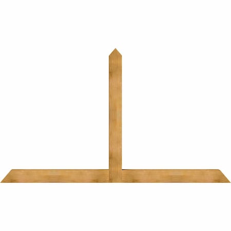 Ekena Millwork Portland Rough Sawn Timber Gable Bracket, Western Red Cedar, 108"W x 63"H x 6"D x 6"F, 14/12 Pitch GBW108X63X0606POR00RWR